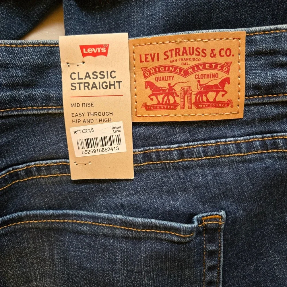Levi Strauss & Co 414 Classic Straight Mid Rise Easy Through Hip Thigh Jeans 24W